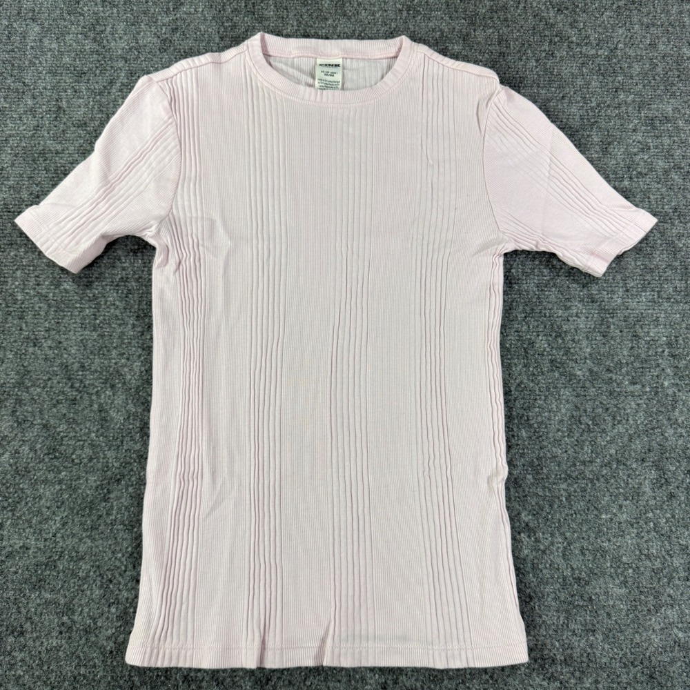 PINK Victoria's Secret Soft Ribbed Short Sleeve Tee Women XS Pink Feminine Basic